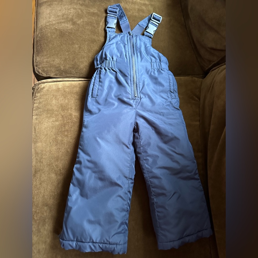 Blue Baby Gap Snow Bib Pants Fleece Lined Blue SZ 3 ToddlerGood Condition